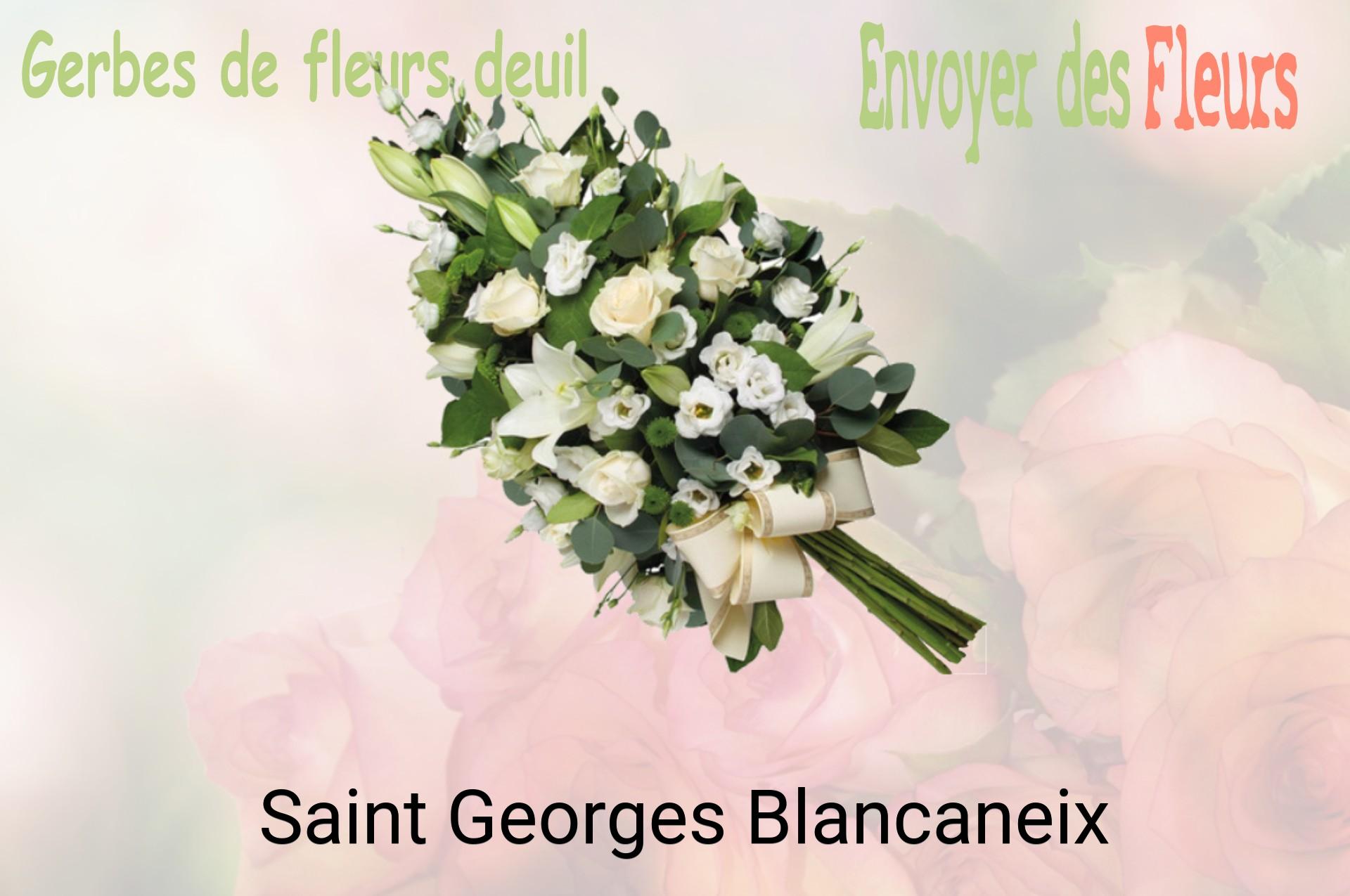 Gerbe de fleurs de deuil livrée à Saint-Georges-Blancaneix
